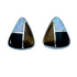 Sterling Silver Multicolor Inlay Southwestern Post Earrings LX113031